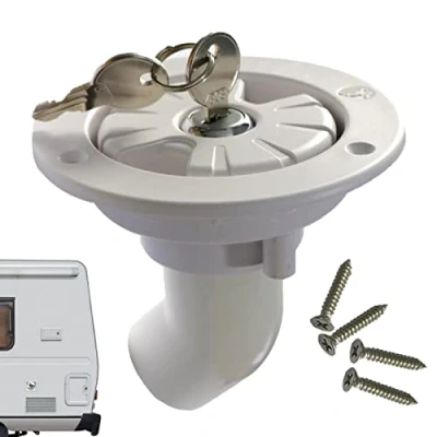 Image de Eayoly Remplissage d&#039;eau Douce pour Camping Car Trappe d&#039;entrée Car,Bouchon étanche verrouillable avec 2 clés Caravane RV