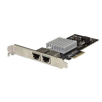 Image de StarTech.com Carte Adaptateur Réseau PCIe 10G à 2 Ports d&#039;Interface Intel X550AT 10GBASE T &amp; NBASE 10/5/2.5/1GbE Multi Gigabit Ethernet 5 Speed NIC LAN (ST10GPEXNDPI)