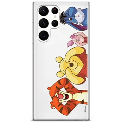 Image de ERT GROUP Coque de téléphone Portable pour Samsung S22 Ultra Original et sous Licence Officielle Disney Motif Winnie The Pooh and Friends 036 adapté à la Forme du Portable, partiel imprimé