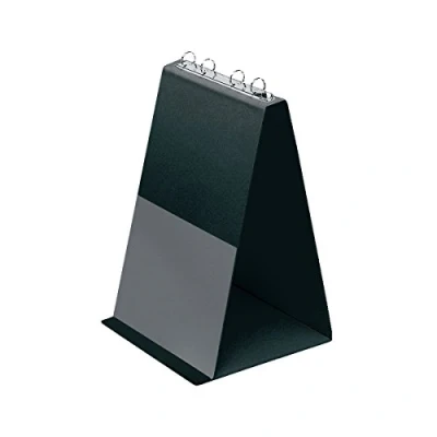 Image de VELOFLEX 4102080 Paperboard de table DIN A4 format vertical, avec pochettes transparentes, en PVC, présentoir Présentation, flipchart noir, carnet à anneaux montage