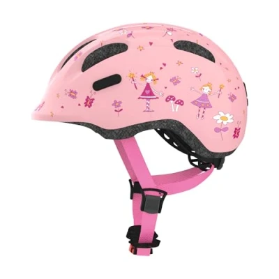 Image de Abus Casque Smiley 2.0 pour Enfants de vélo Robuste Filles et garçons Rose avec Motif Princesse, Taille M