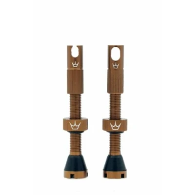 Image de Peaty&#039;s X Chris King MK2 Valves tubeless Presta Clé de rayon intégrée et capuchons retrait du noyau valve, pneu vélo route, gravier, compatible avec insert, aluminium 42 mm, Bourbon