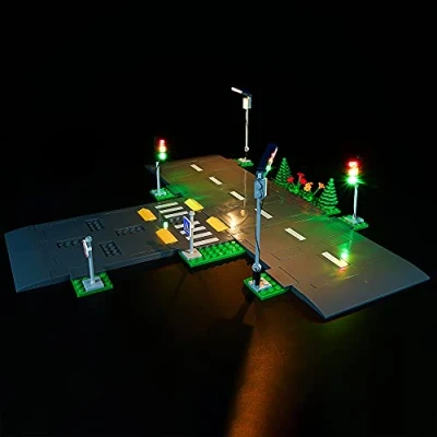 Image de Kyglaring Kit d&#039;éclairage LED pour plaques de rue et lumières Lego City Compatible avec 60304 Le modèle n&#039;est pas inclus (version classique)