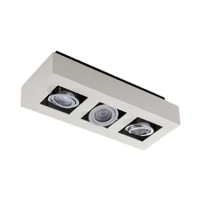 Image de Arcchio Plafonnier Vince à intensité variable (Moderne) en Blanc Aluminium e. a. pour Couloir (à 3 lampes, GU10), Luminaire Plafonnier, Lampe Plafond, Eclerage Eclairage Interieur