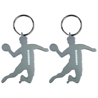 Image de munkees Porte clés en Forme de handballeur avec décapsuleur, 2 x Argent