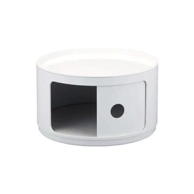 Image de Kartell Componibili, Conteneur 1 élément, Blanc, Base ronde