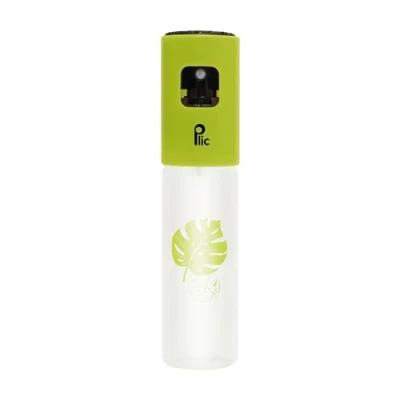 Image de Flacon Brumisateur 100ml PLIC ● Pulvérisateurs rechargeable Vaporisation douce, fines gouttelettes Format avion Multi usages Transparent &amp; Vert