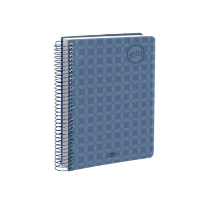 Image de Agenda SPIRAL LIDERPAPEL CLASSIC A6 2024 SEMAINE VUE PORTÉE POLYPYLÈNE PAPIER 70 GR COULEUR BLEU