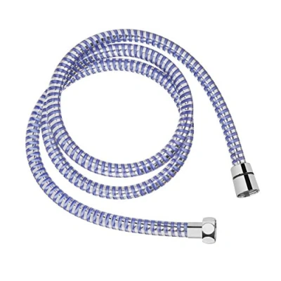 Image de Longs Couleur changer bain douche flexible chromé bleu et rouge 150cm Invena