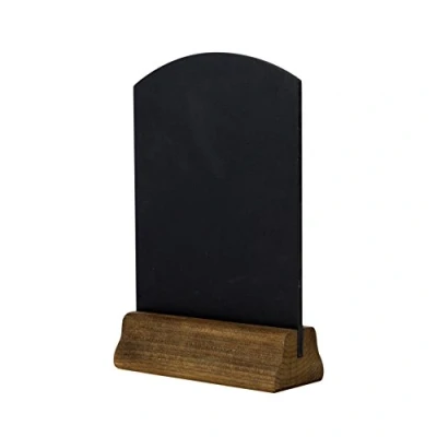 Image de Chalkboards UK Tableau Noir avec Socle Rustique en Bois Marron pour Table 23 x 15 4 cm