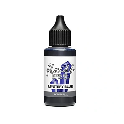 Image de Octopus Fluids Resin Ink MYSTERY BLUE, encre à alcool pour résine époxy et UV, Alcohol Art, colorant resine epoxy 30 ml, bleu