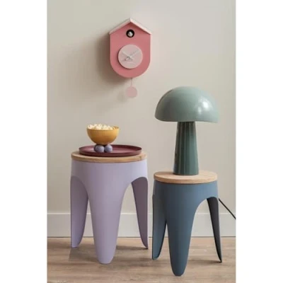Image de Ensemble de 2 tabourets Double Funky violet et bleu