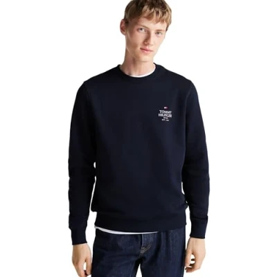 Image de Tommy Hilfiger Stack Sweatshirt, Homme, Taille: 3XL, Desert sky