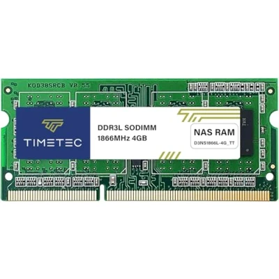 Image de Timetec DDR3 1866L 4 Go de remplacement pour Synology D3NS1866L 4G Non ECC Unbuffered SODIMM DDR3L 1866 Mhz PC3L 14900 1,35 V Mémoire RAM (Compatible DS620slim, DS218+, DS718+, DS918+, DS418play)