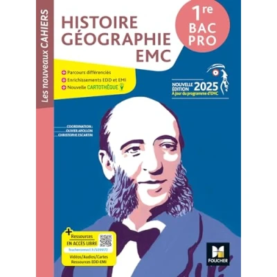 Image de Les Nouveaux Cahiers Histoire Géographie EMC 1re Bac Pro Éd. 2025 Livre élève