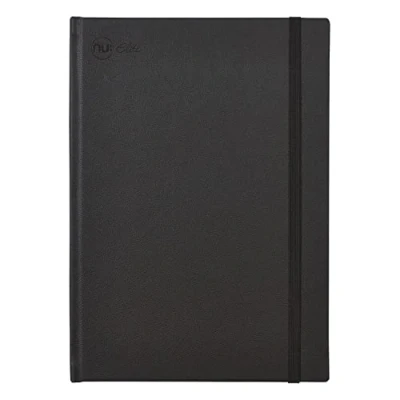 Image de NU Elite Premium Range Carnet relié A4 de notes à couverture rigide papeterie Journal noir 120 pages