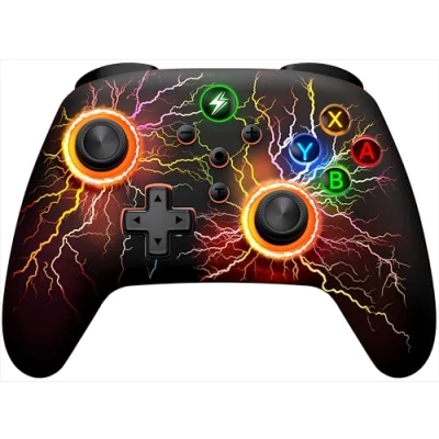 Image de ALEEMTRY Manette Switch Pro sans Fil pour Switch/Lite/OLED avec clé Sync Programmable/Gyroscope 6 Axes/Turbo