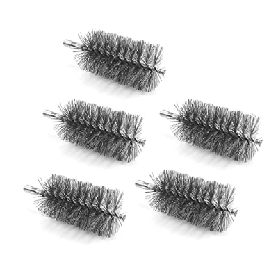 Image de Brosse métallique Utoolmart de 12 mm diamètre Longueur totale 160 Poils en acier 100 Pour nettoyer les trous percés et fils internes