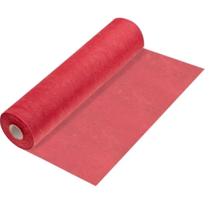 Image de 100%Mosel Chemin de Table en Non tissé, Rouge (30 cm x 25 m), Nappe décorative pour Anniversaires Mariages et des Occasions spéciales