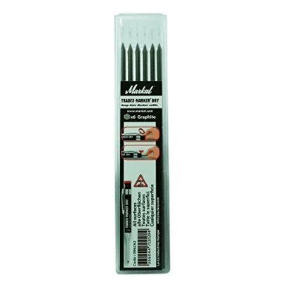 Image de MARKAL 96262 Trades Marker Dry pack de 6 mines graphite, Graphite