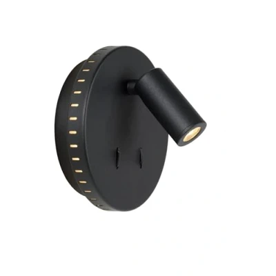 Image de Lucide Applique LED Bentjer 2 sources lumineuses noire