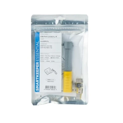 Image de SmartKeeper Essentiel / 6 bloqueurs de port USB A avec 1 clé verrouillage Basique/jaune