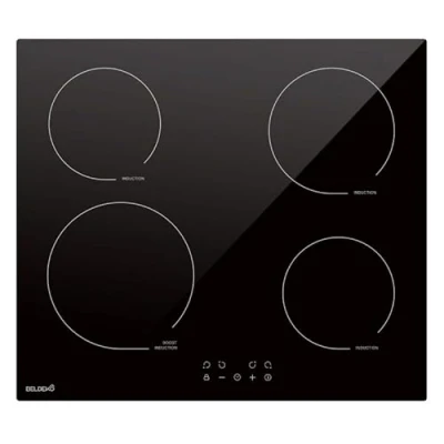 Image de PLAQUE DE CUISSON INDUCTION 4 FOYERS — 6800 W MINUTEUR BELDEKO