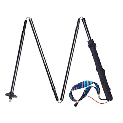 Image de AONIJIE Canbo Fiber bâtons de randonnée pliables et légers, 110/120 cm, ultra légers pour la randonnée, course, les d&#039;alpinisme, l&#039;envoi paire (120 cm)