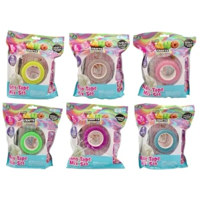 Image de Giochi Preziosi Nano Craft ruban Tape coloré idéal pour les débutants, crée des bulles décorées durables avec adhésif, pailles et décorations incluses enfants à partir de 6 ans