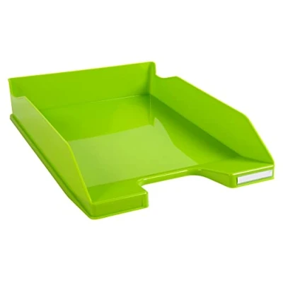 Image de Exacompta Réf. 113225D 1 corbeille à courrier COMBO MIDI dimensions utiles 34 x 25 6,5 cm pour format A4 + peut contenir 500 feuilles couleur vert anis glossy