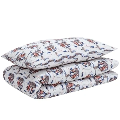 Image de SUPERBE BEBE Parure de Lit Enfant Housse Couette 100x135 cm et Taie 40x60 en Coton Oeko TEX 10 Coloris au Choix pour Bébé Douce Confortable Idéale Une Nuit Paisible