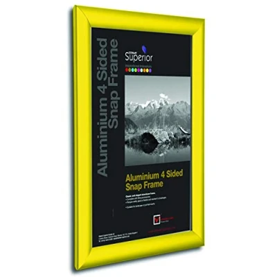 Image de Stewart Superior Cadre photo en aluminium 4 côtés avec chargement frontal Jaune 25 mm