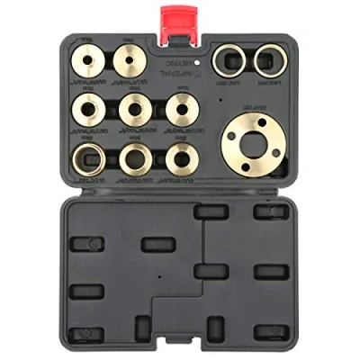 Image de Kit de guide routeur, 11 pièces/ensemble guides routeur modèle en laiton avec accessoire adaptateur contre écrou