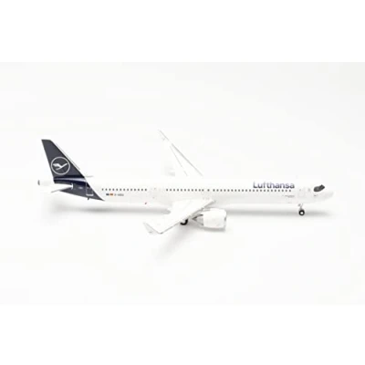 Image de Herpa modèle d&#039;avion Airbus A321neo Lufthansa D AIEG Naumburg, A6 EOT à l&#039;échelle 1:200 pour Diorama, modélisme, avec Support, fabriqué en métal
