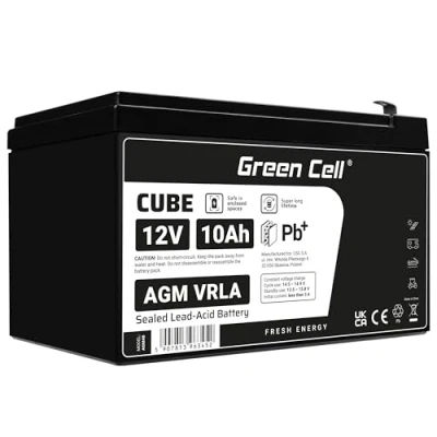 Image de GreenCell® Rechargeable Batterie AGM 12V 10Ah accumulateur au Gel Plomb Cycles sans Entretien VRLA Battery étanche UPS USV Système de Secours résérve