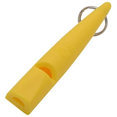 Image de ACME Sifflet pour chien n 210,5 avec instructions (français non garanti) L&#039;original en Angleterre : bruyant et large (jaune)
