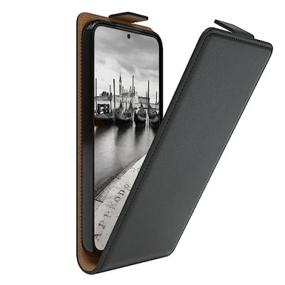 Image de EAZY CASE Étui de protection à rabat vertical en cuir synthétique pour Samsung Galaxy S23 Plus Noir