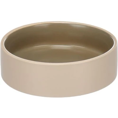 Image de Flamingo Gamelle pour la Nourriture et l&#039;eau Anca Rond Beige/Vert Chiens 12x3,5cm 200ml Durable, Facile à Nettoyer Élégante