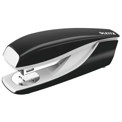 Image de Leitz Agrafeuse de Bureau, Capacité 30 Feuilles, Noir, Boîtier Métallique Ergonomique, Agrafes Incluses, Gamme NeXXt, 55020095