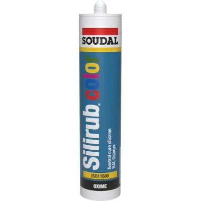 Image de Soudal Mastic silicone neutre silirub color Coloris.Blanc perle R.A.L..1013