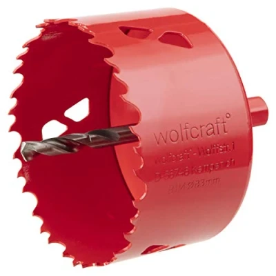 Image de wolfcraft 5476000 Scie cloche BIM Diamètre 83 mm Queue 6 pans 9,50 Profondeur de coupe 40