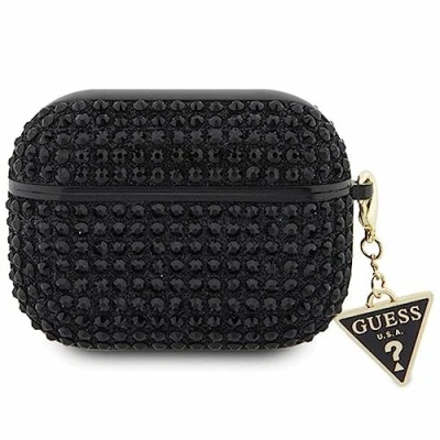 Image de Guess GUAPHDGTPK Coque pour AirPods Pro Noir Strass Triangle Charm