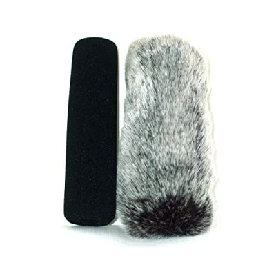 Image de Micro pare brise en fourrure pour microphone Rode ntg 3 2 1 Sony ECM 674 678 680s Audio Technica AT897 Sennheiser MKH416/MKE600 18 cm
