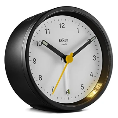 Image de Braun BC12BW Réveil à Quartz Plastique Noir Blanc Normal