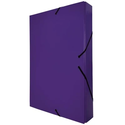 Image de RAYLU PAPER classeur de projet mat format A4 avec dos 5 cm, en carton robuste et fermeture caoutchouc pour projets scolaires ou bureau, taille 34 x 24 cm (Violet)