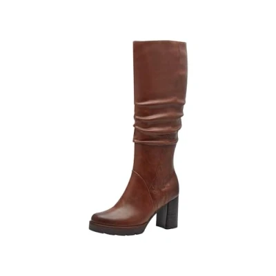 Image de MARCO TOZZI Bottes Longues pour Femme 2 25601 43 Tendance, Cognac, 37 EU