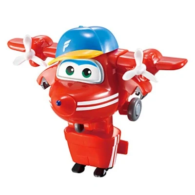Image de Super Wings EU720021 Transform a Bots Flip Robot firgurines tranformer, EU720021, Red, L änge 4,70 cm, Breite 7,15 Höhe 5,70 cm
