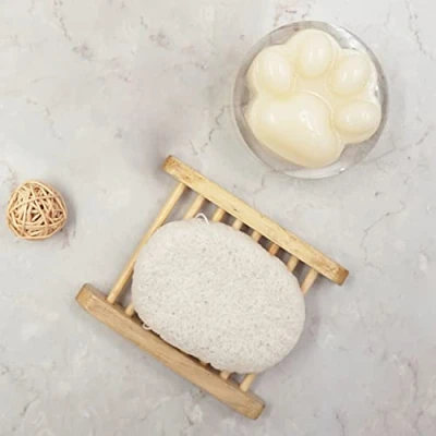 Image de Éponge Konjac 100% Naturelle et Savon Jelly Blanc Crème Votre Beauté Au Naturel Avec l’ qui Nettoie en Profondeur Exfolie Douceur le Sans Huile de Palme Sun &amp; Sia