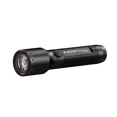 Image de Lampe de poche LED compacte Ledlenser P5R Core, 500 lumens, rechargeable batterie lithium 14500, étanche IP68, portée 250m, Constant Light, câble charge USB aimanté, lumière flash
