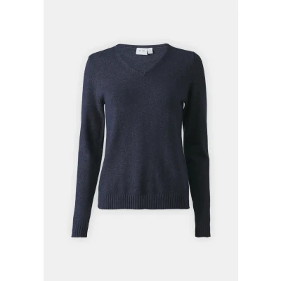 Image de VILA Viril Oneck LS NOOS Pullover, Femme, Taille: XS, Total eclipse